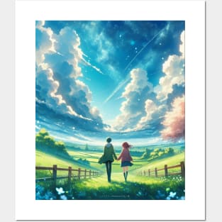 A Walk in Heaven - Anime Drawing Posters and Art